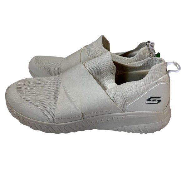 Skechers Women's 10 Slip On Walking Sneakers White Casual Comfort Shoes Stretch - Picture 5 of 15